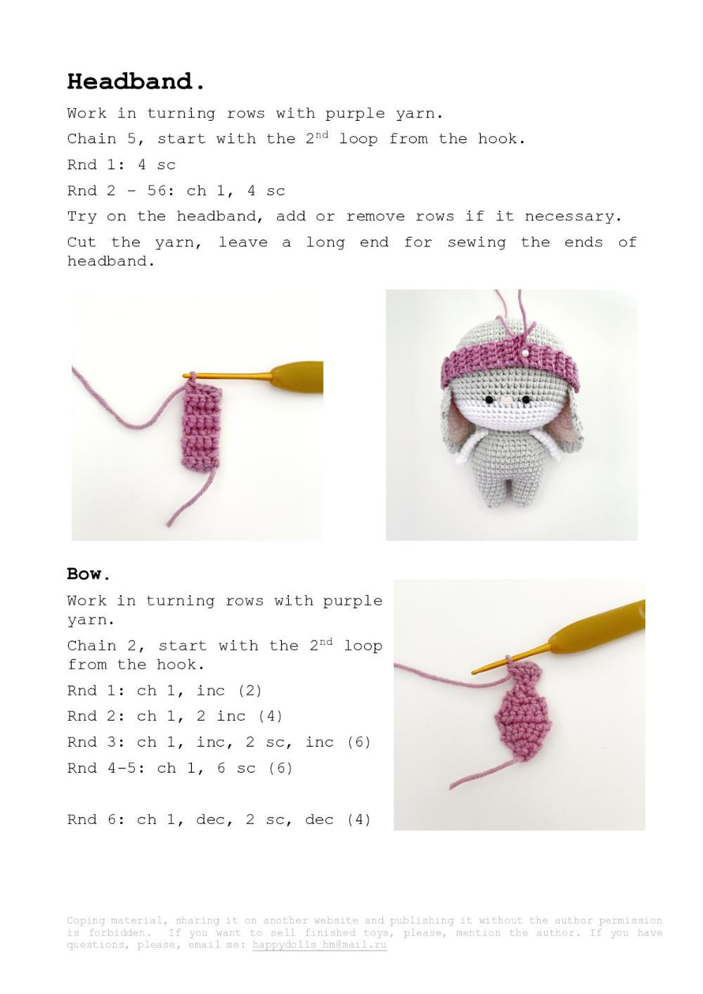 little bunnies crochet pattern