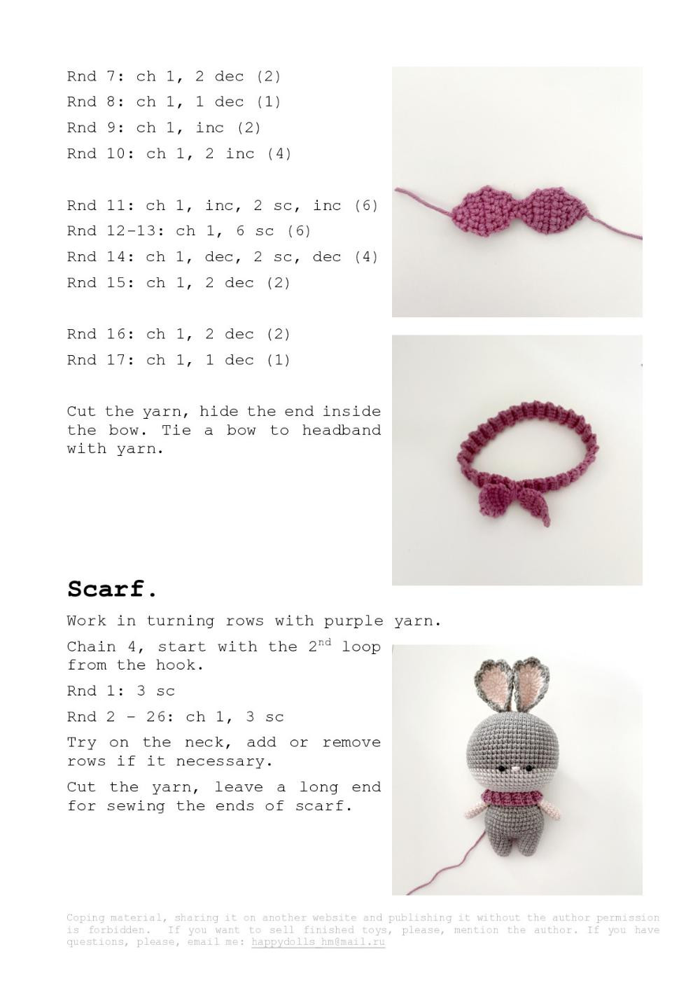 little bunnies crochet pattern