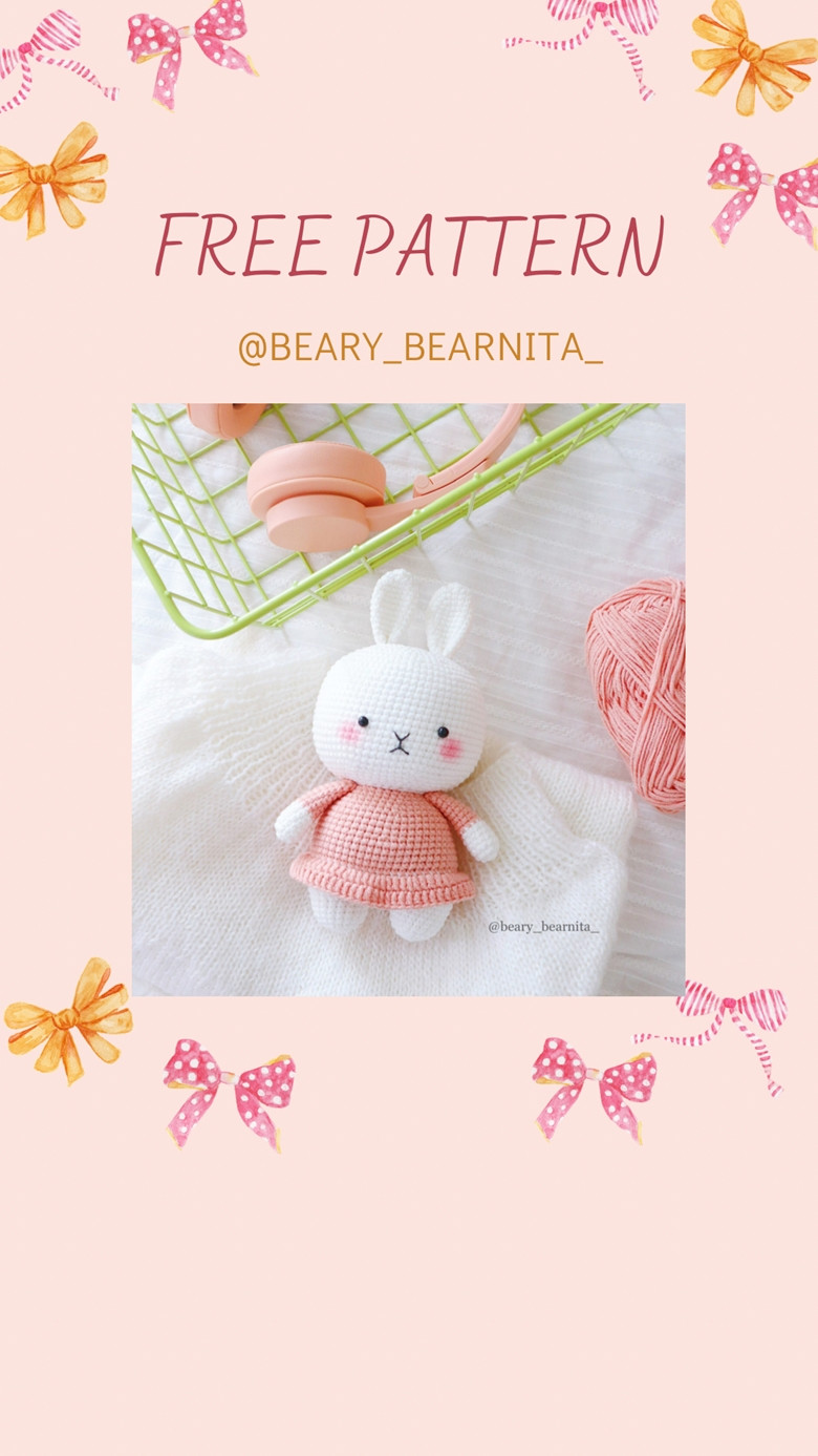 little bunny free pattern white and..