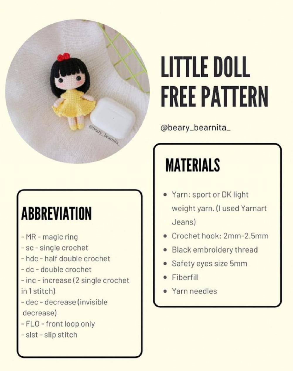 little doll free pattern