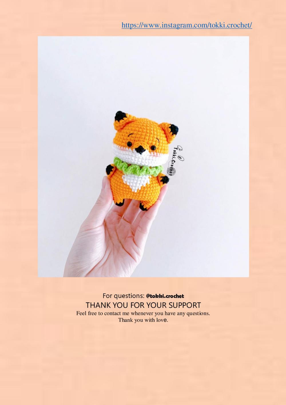 little fox crochet pattern