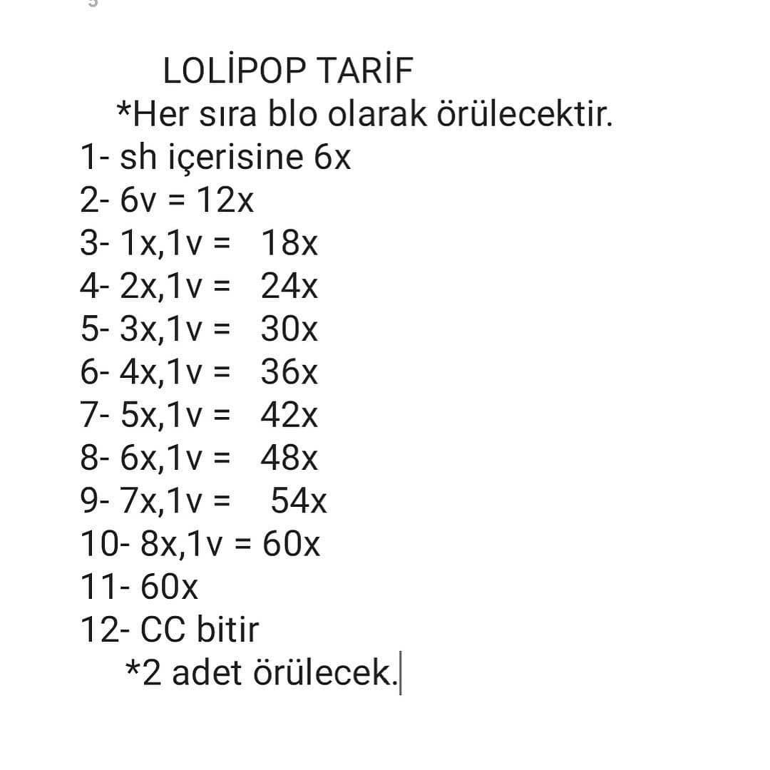 lolipop tığ işi modeli