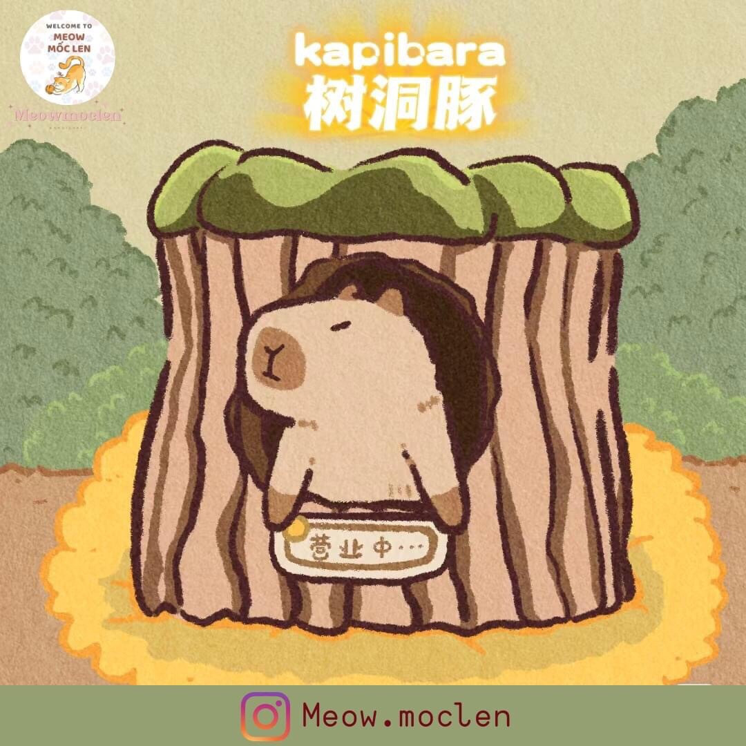 mẫu móc len capybara bananas