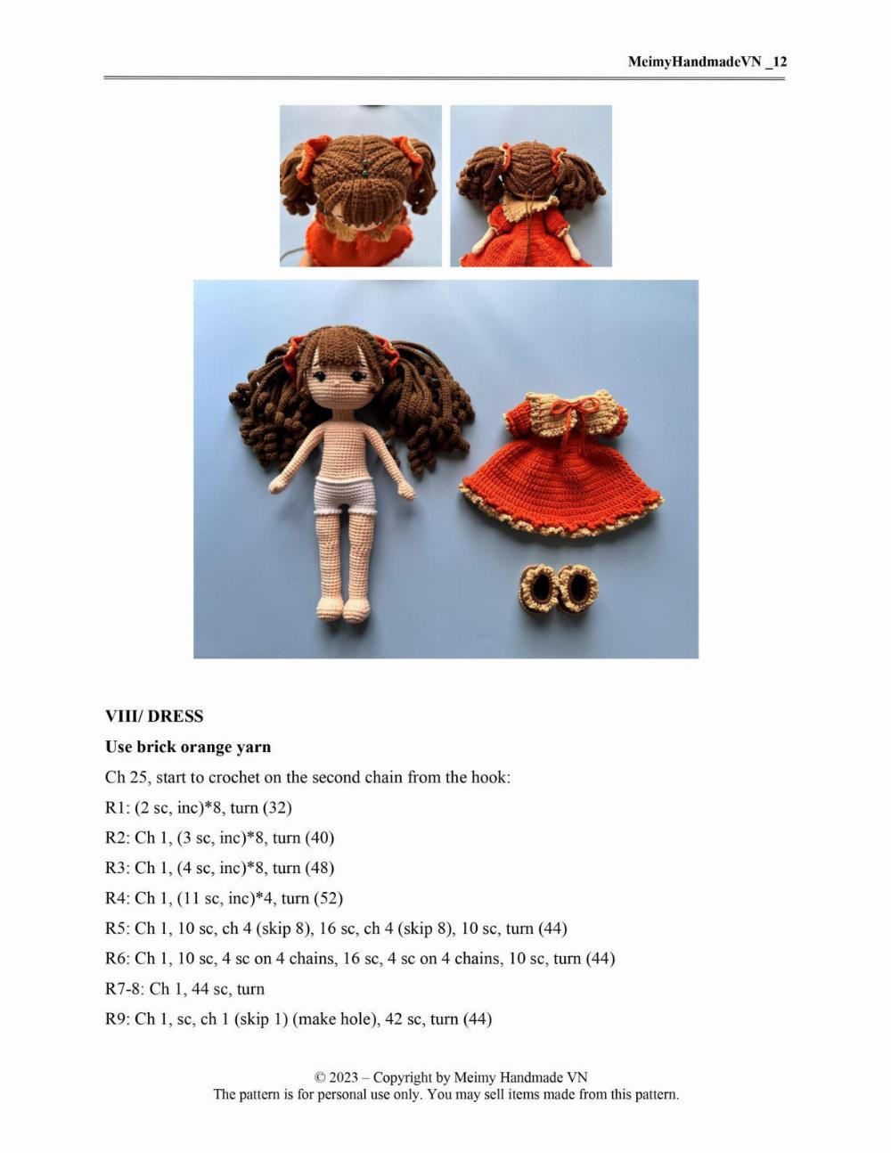 maya doll crochet pattern