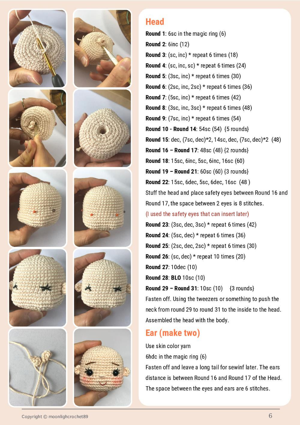 mia doll crochet pattern