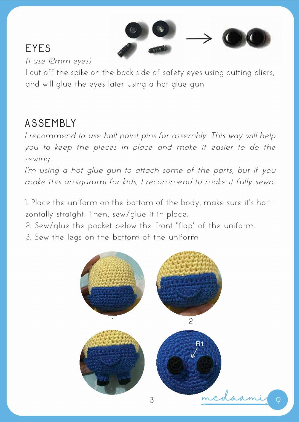 minions crochet pattern