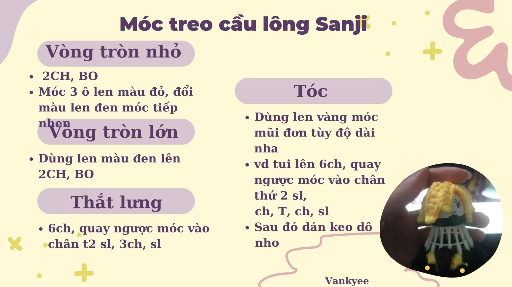 móc treo cầu lông sanji, sabo, ace, zoro