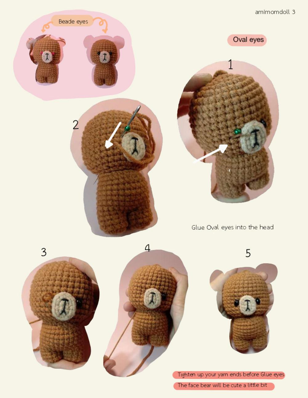 mocha bear milk bear pattern