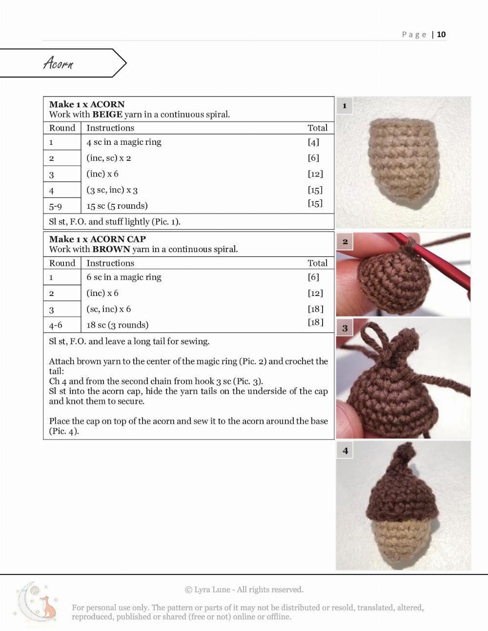 mushroom trio crochet pattern
