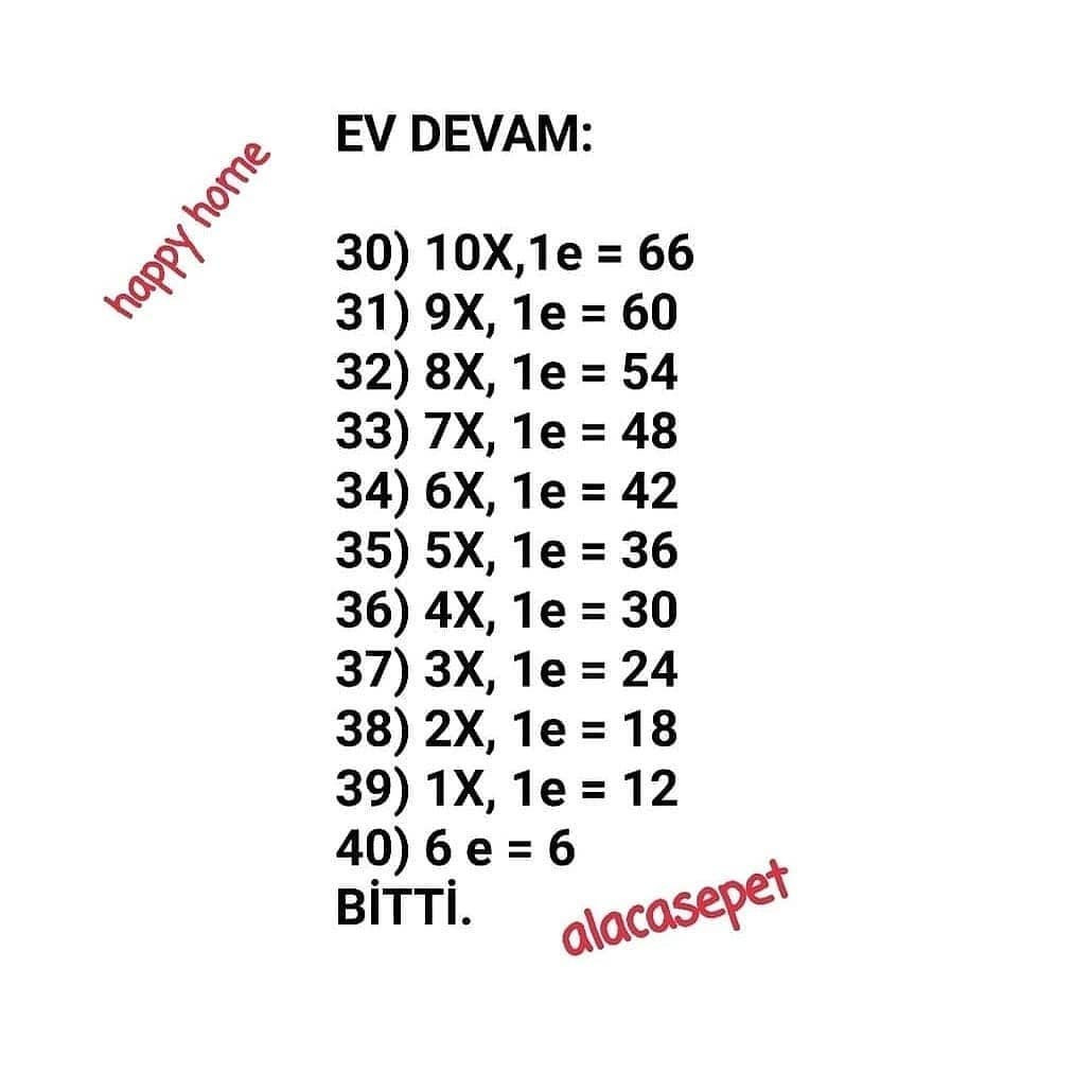 mutlu ev tığ işi modeli