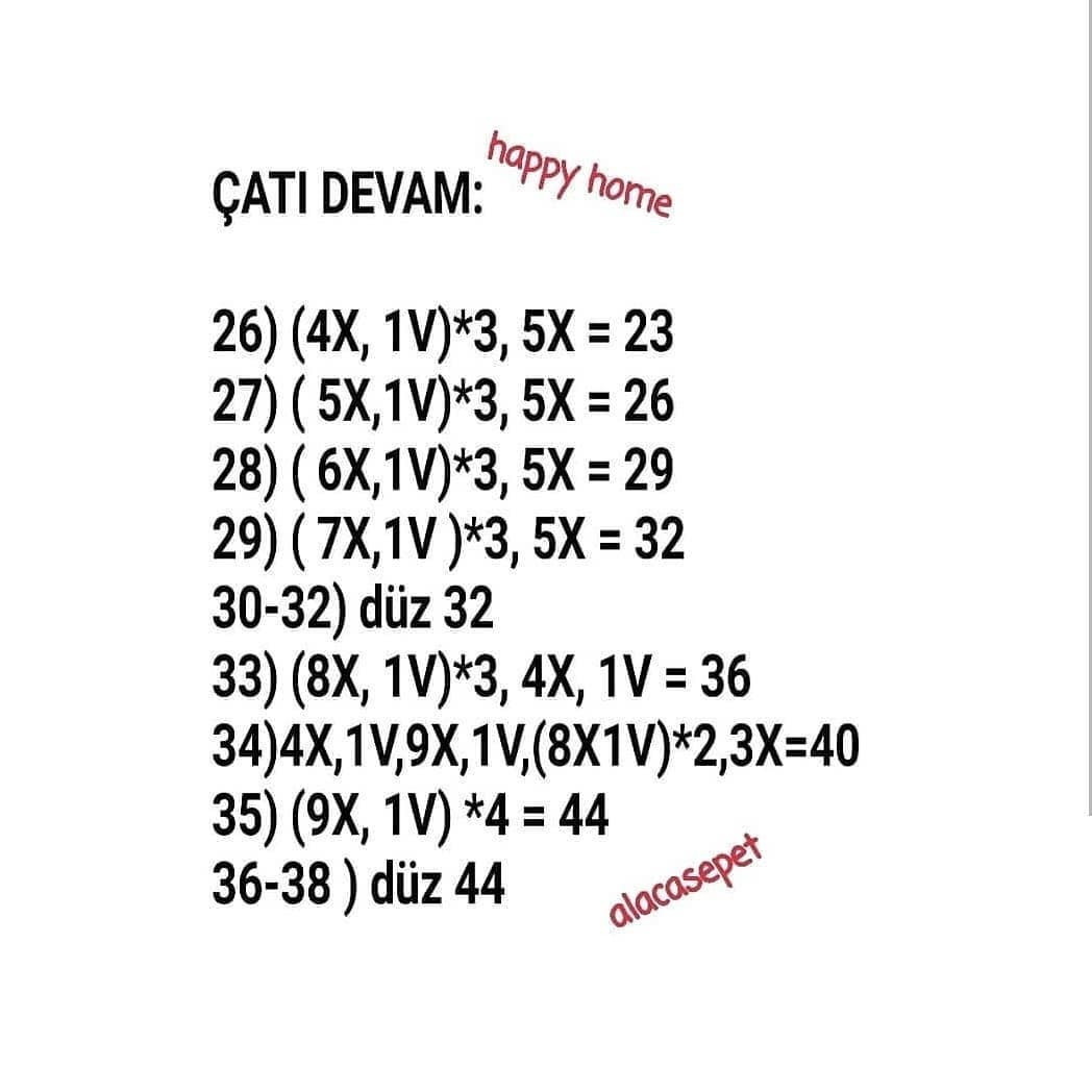 mutlu ev tığ işi modeli