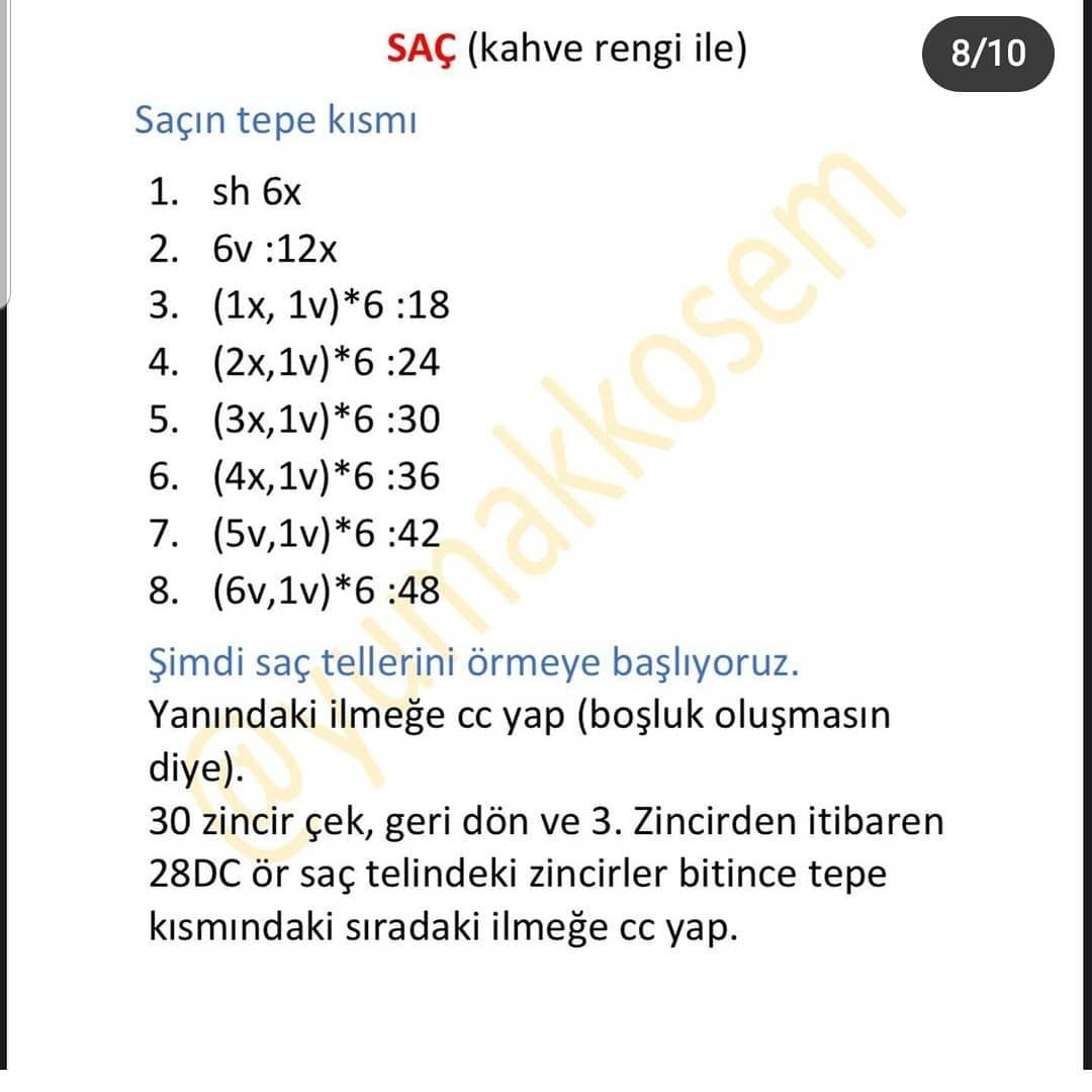 Pamuk Prenses Prenses tığ işi modeli