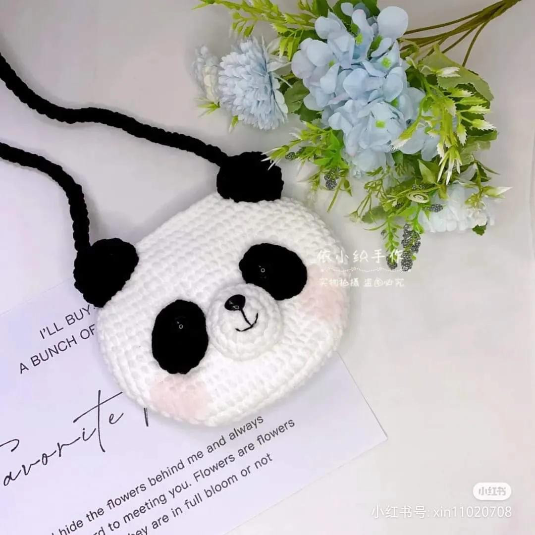 Panda bag crochet pattern