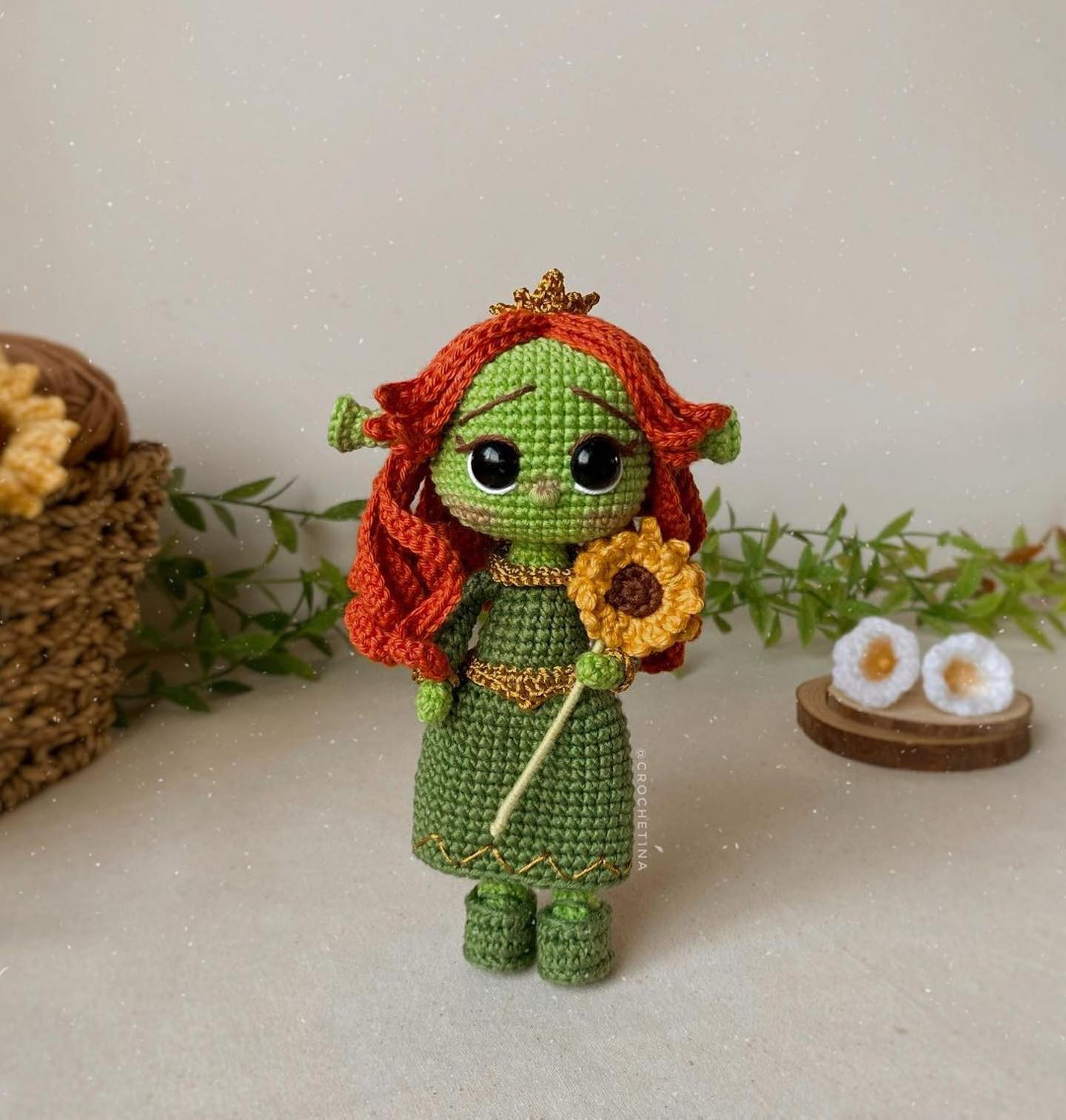 Patrón de crochet de girasol