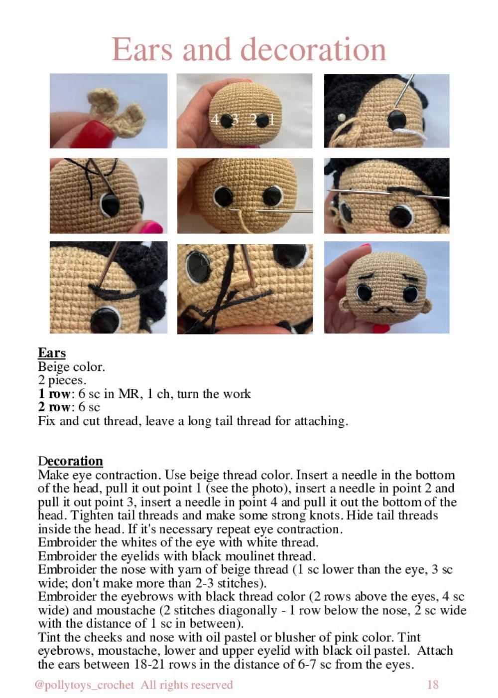 pattern crochet doll gomez addams