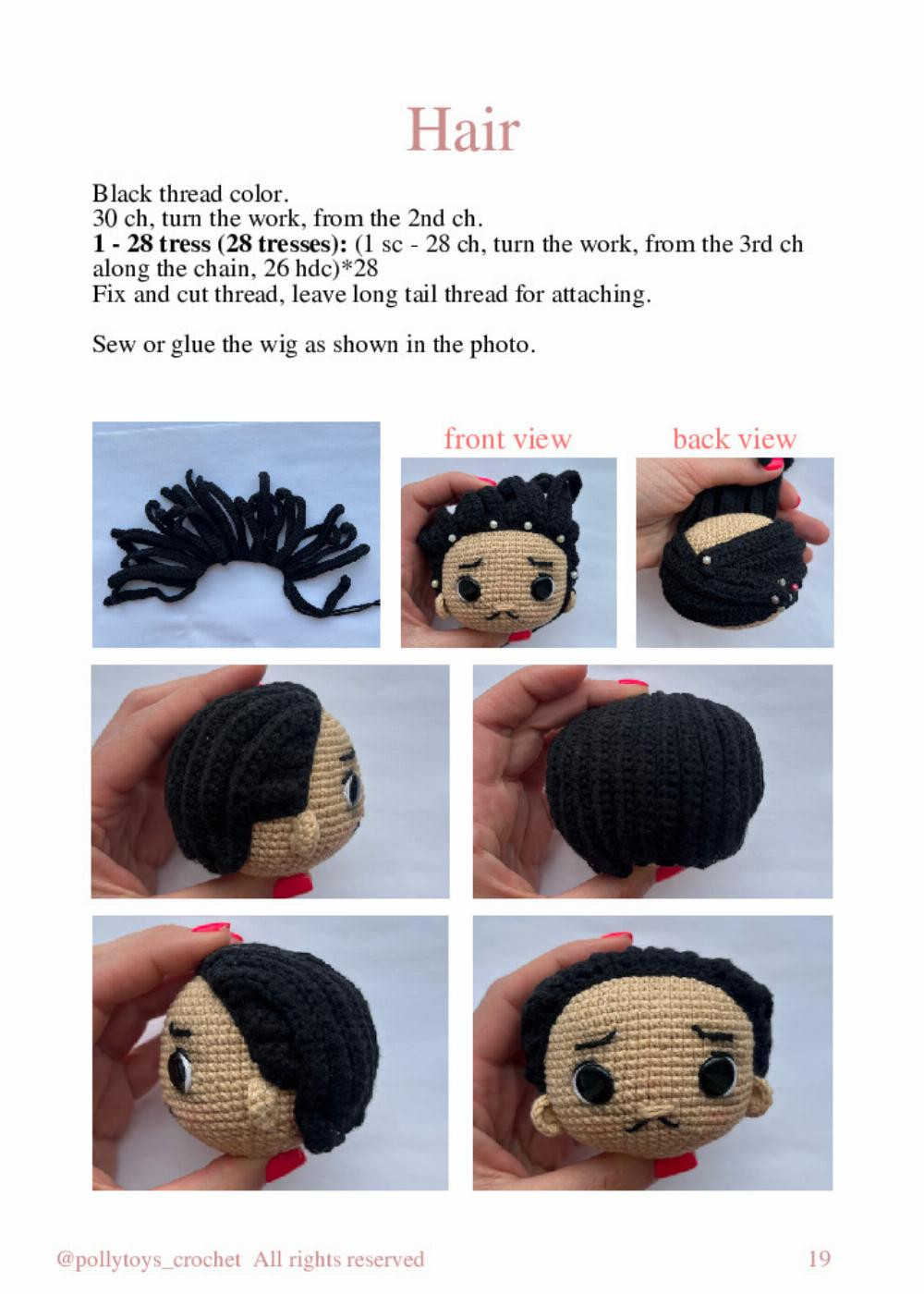 pattern crochet doll gomez addams