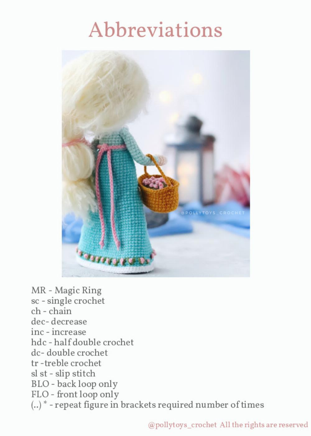 pattern crochet doll spring elsa