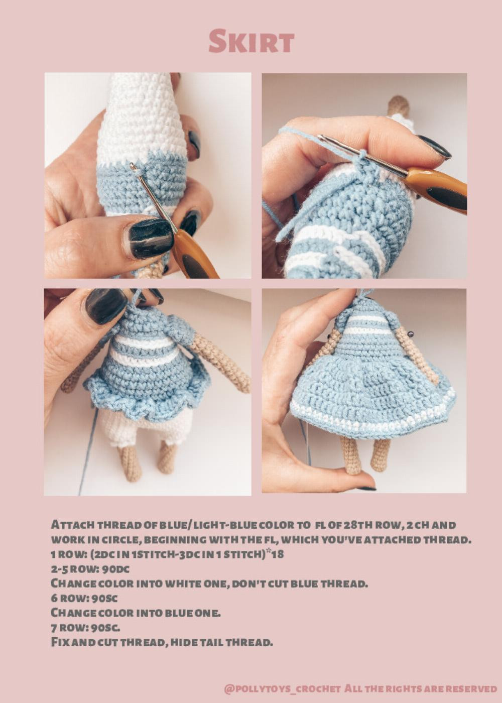 pattern crochet the sailor girl betty