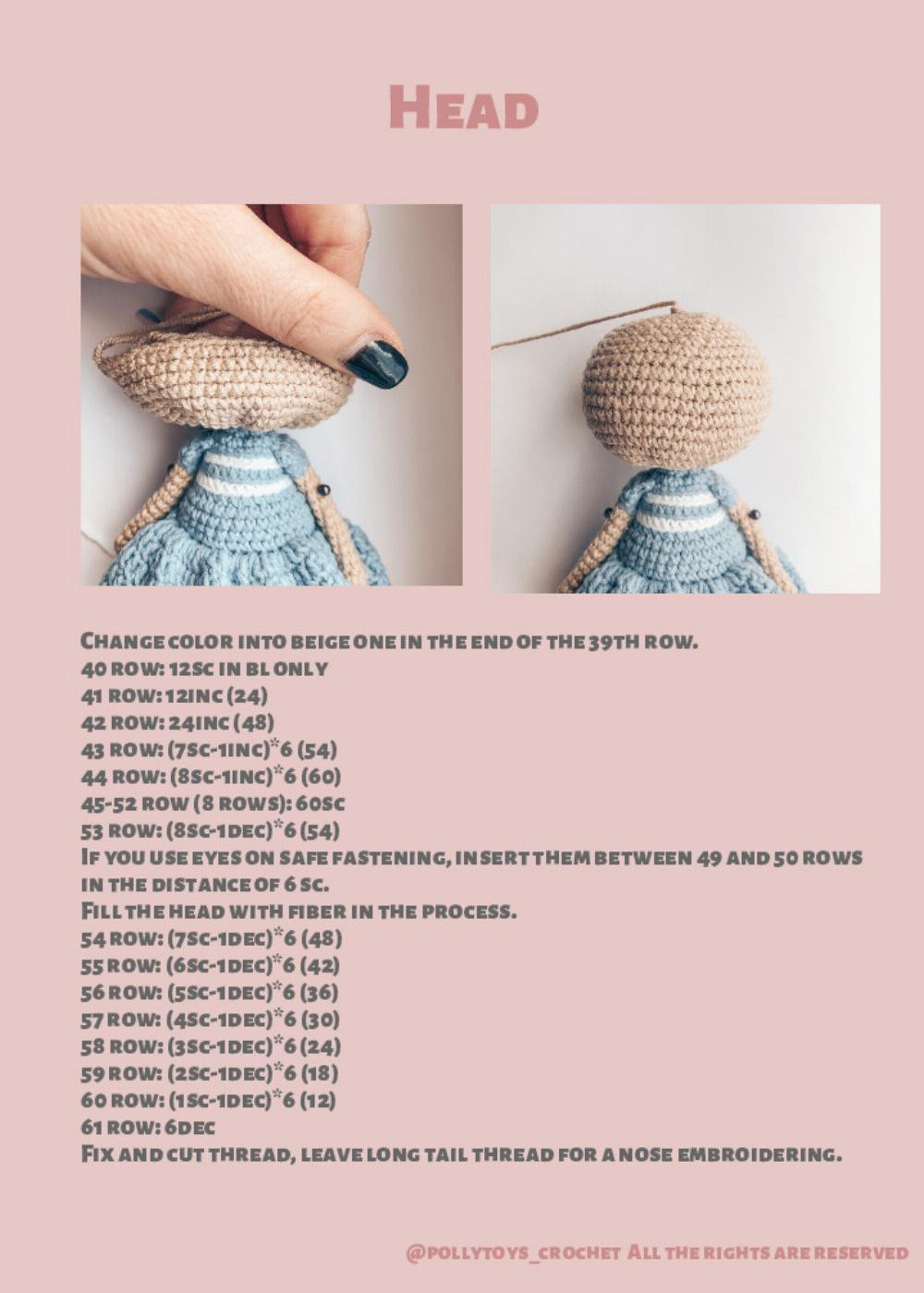 pattern crochet the sailor girl betty
