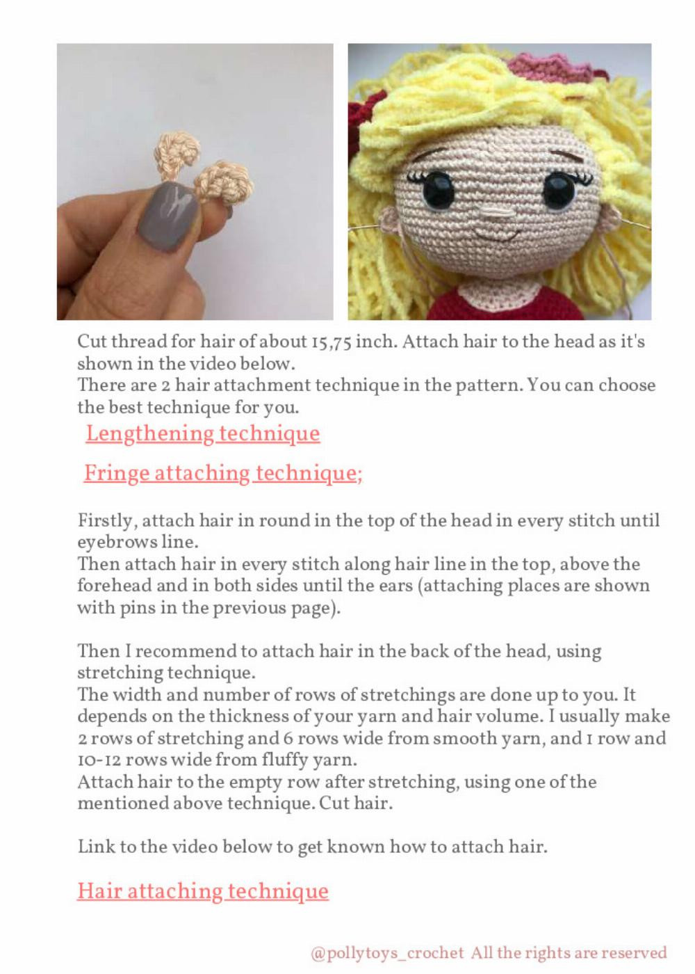 pattern crocheted doll rose the fairy