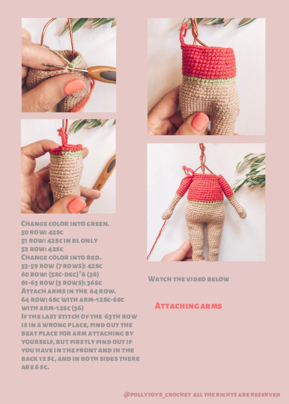 pattern crocheted doll strawberry fairy