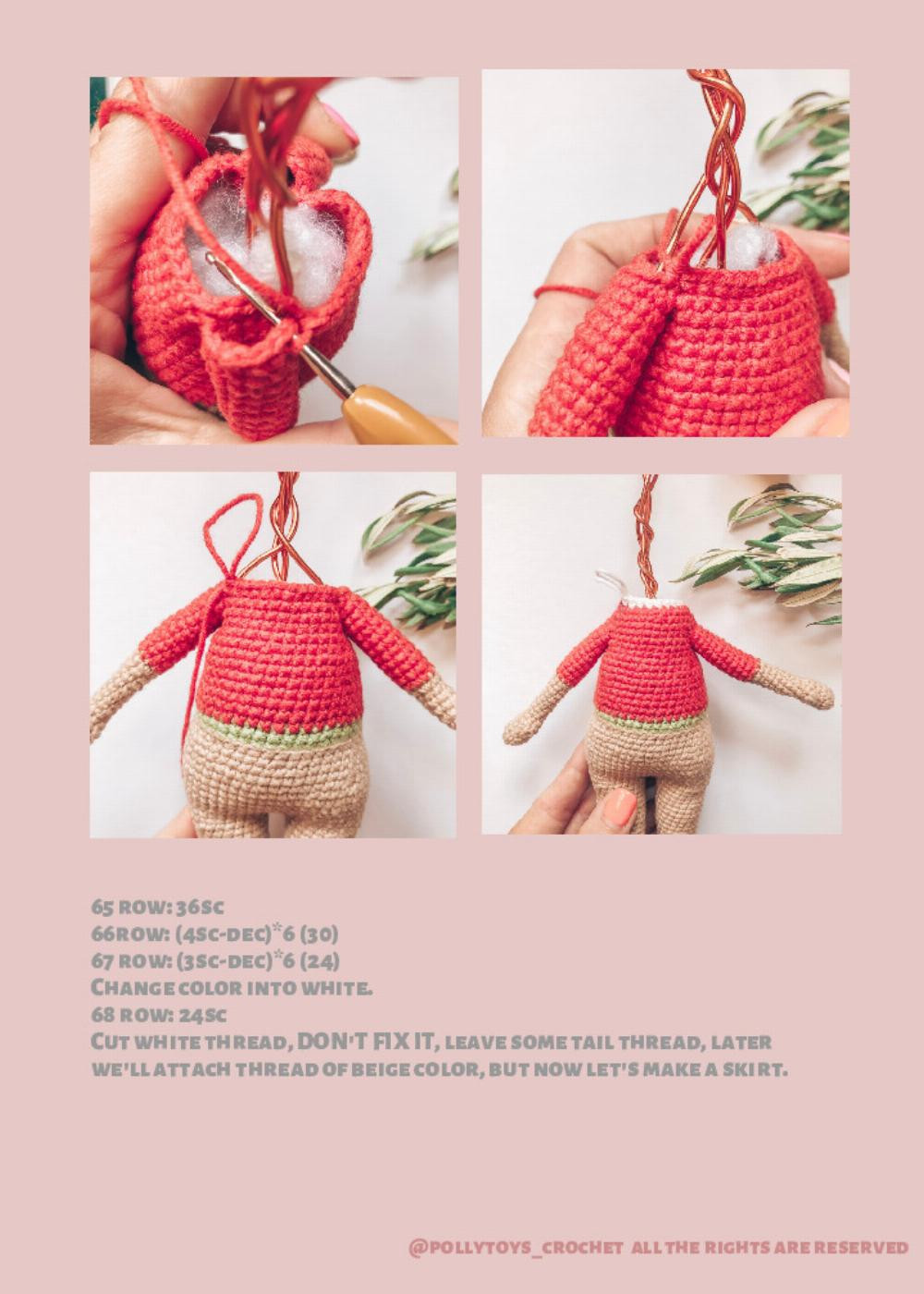 pattern crocheted doll strawberry fairy