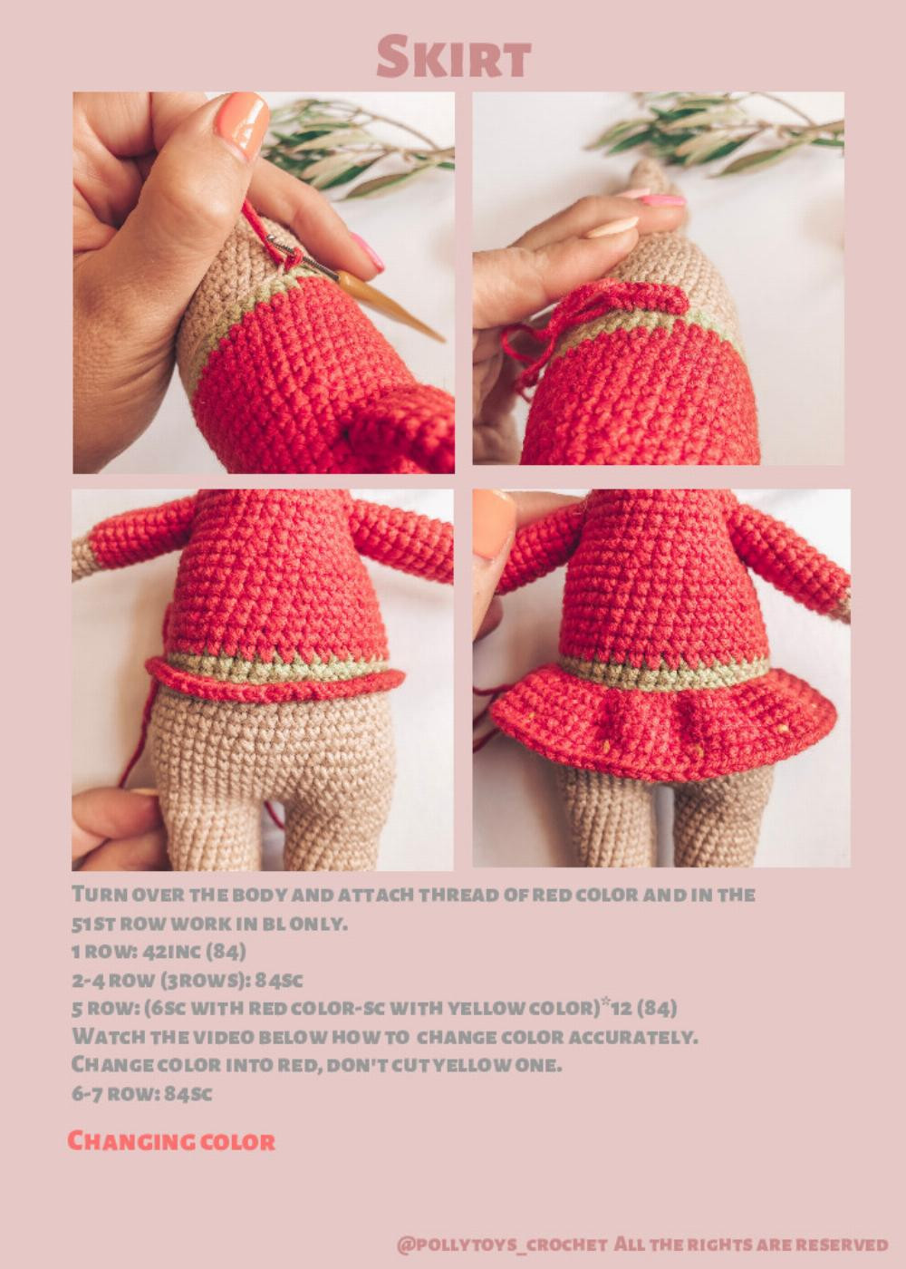 pattern crocheted doll strawberry fairy