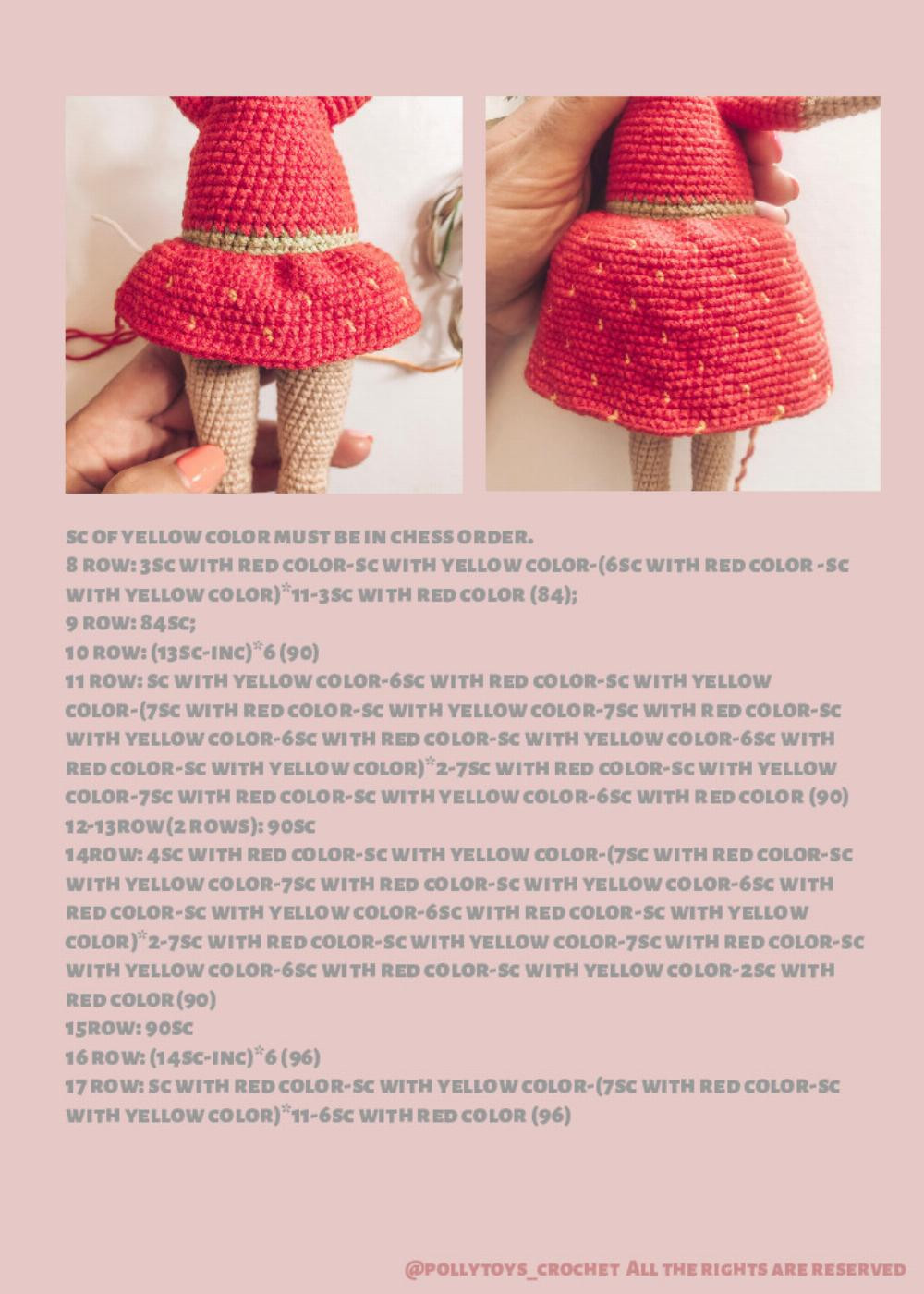 pattern crocheted doll strawberry fairy