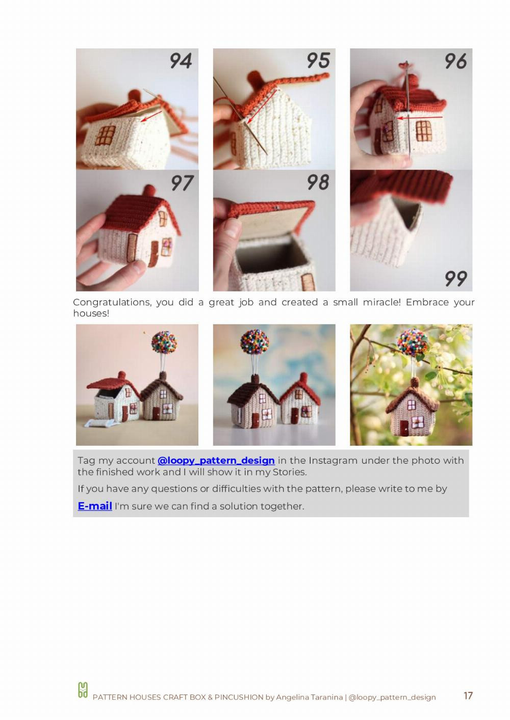 PATTERN HOUSES CRAFT BOX & PINCUSHION