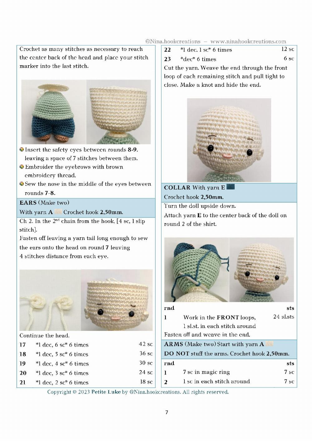 petite luke crochet pattern