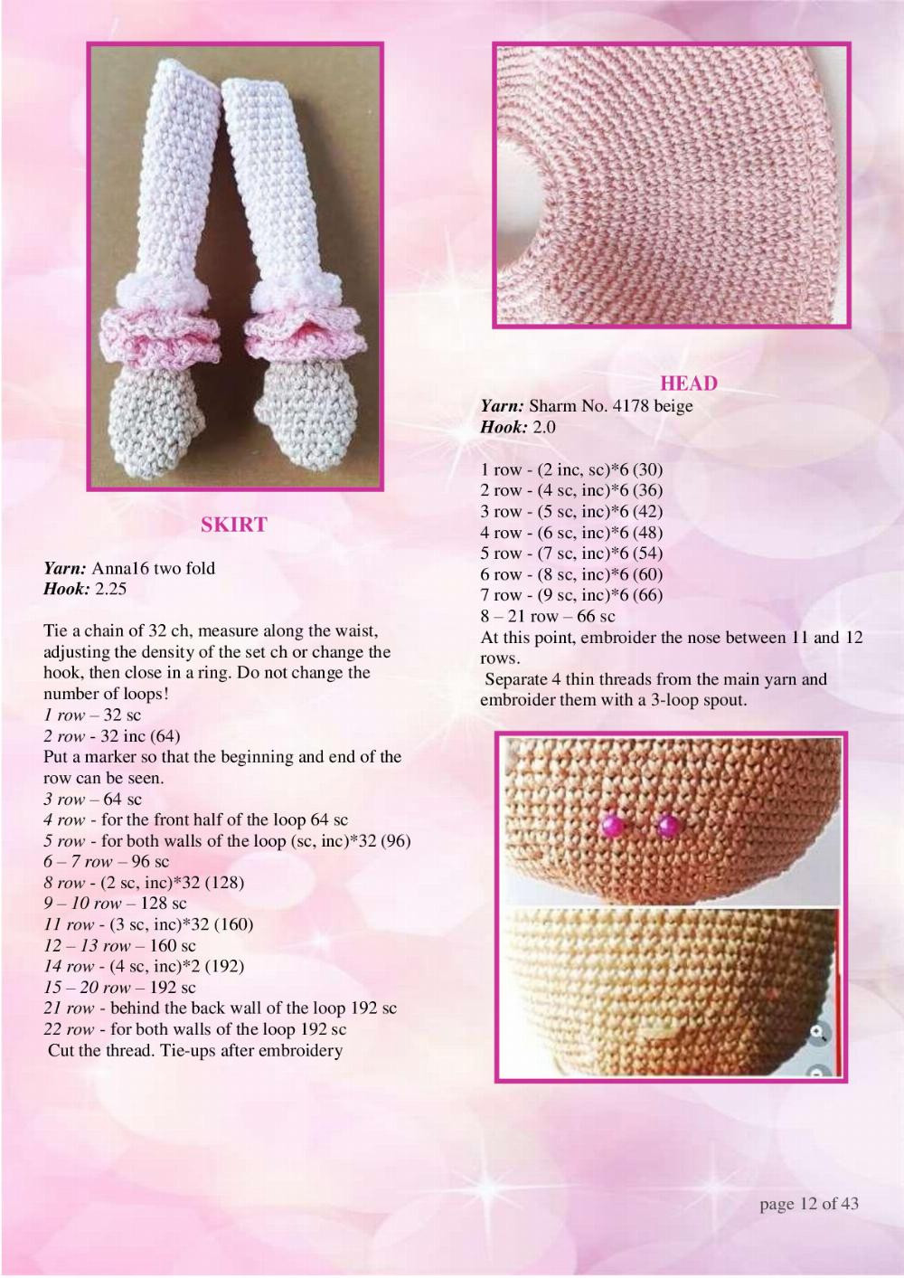 pink bunny crochet pattern