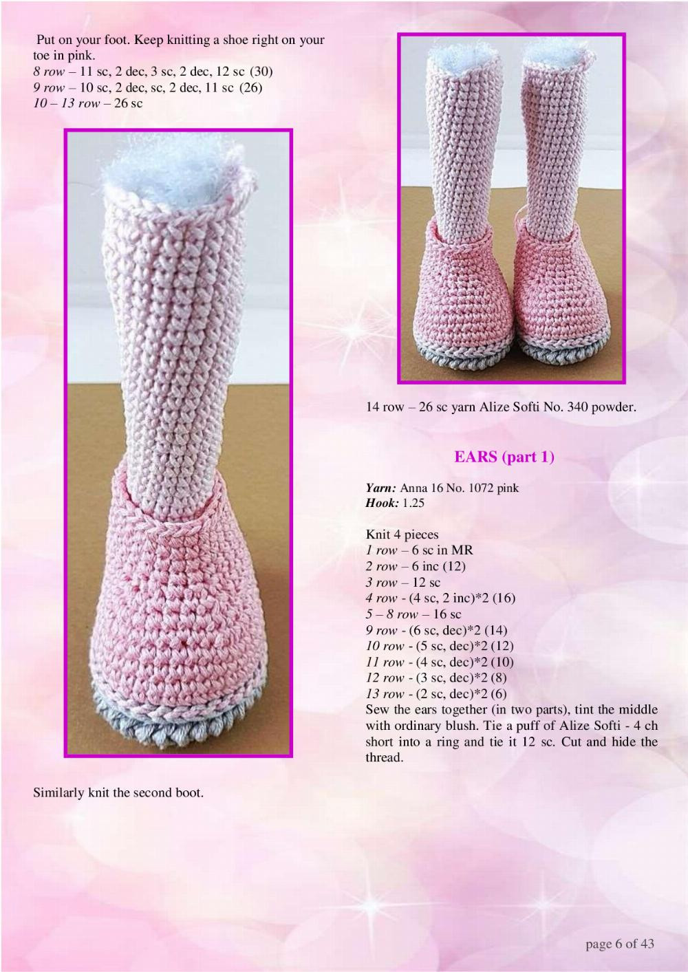 pink bunny crochet pattern