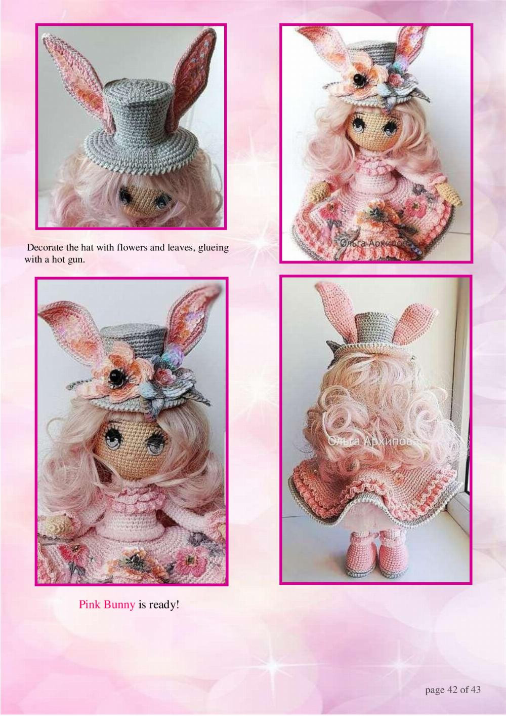 pink bunny crochet pattern