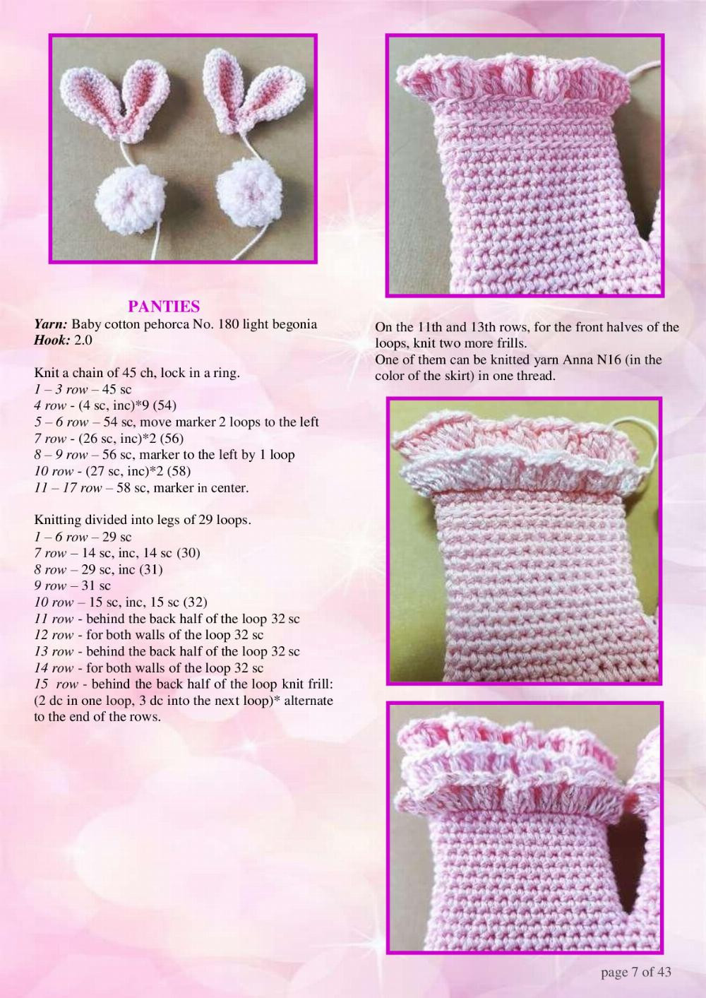 pink bunny crochet pattern