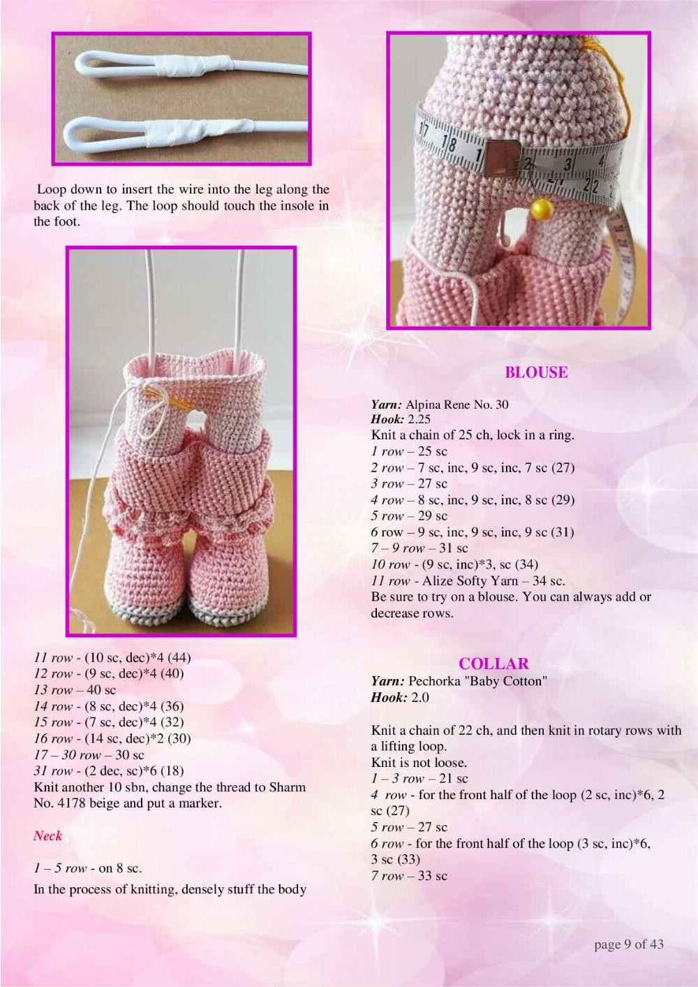 pink bunny crochet pattern