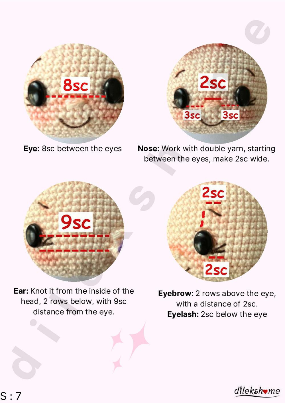 pinkie english crochet pattern