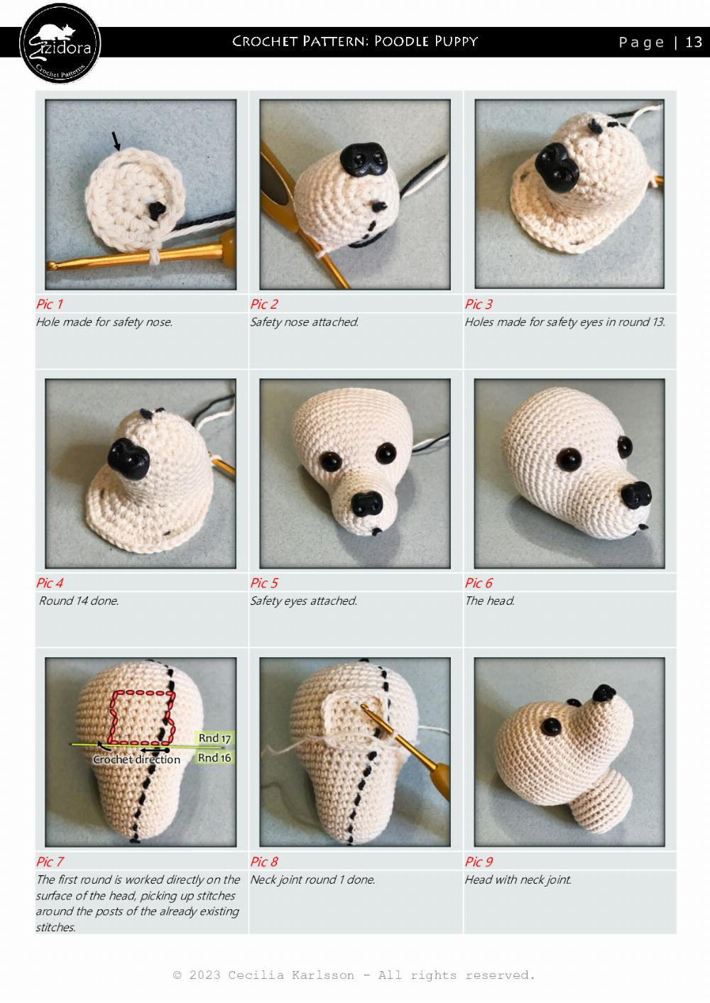 poodle puppy crochet pattern