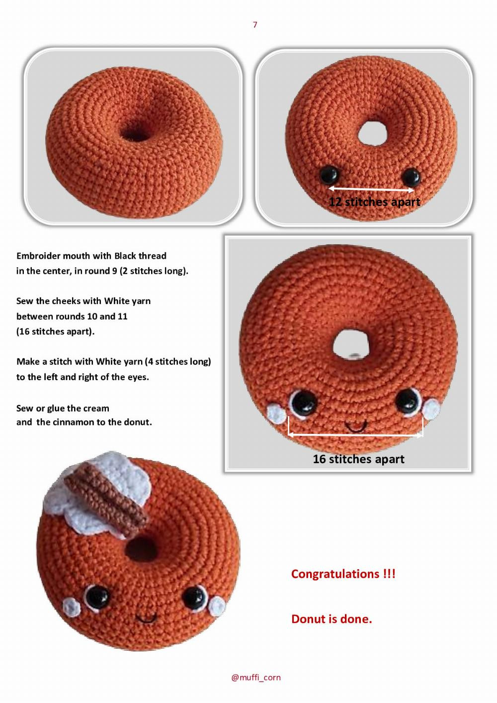 pumpkin donut crochet pattern