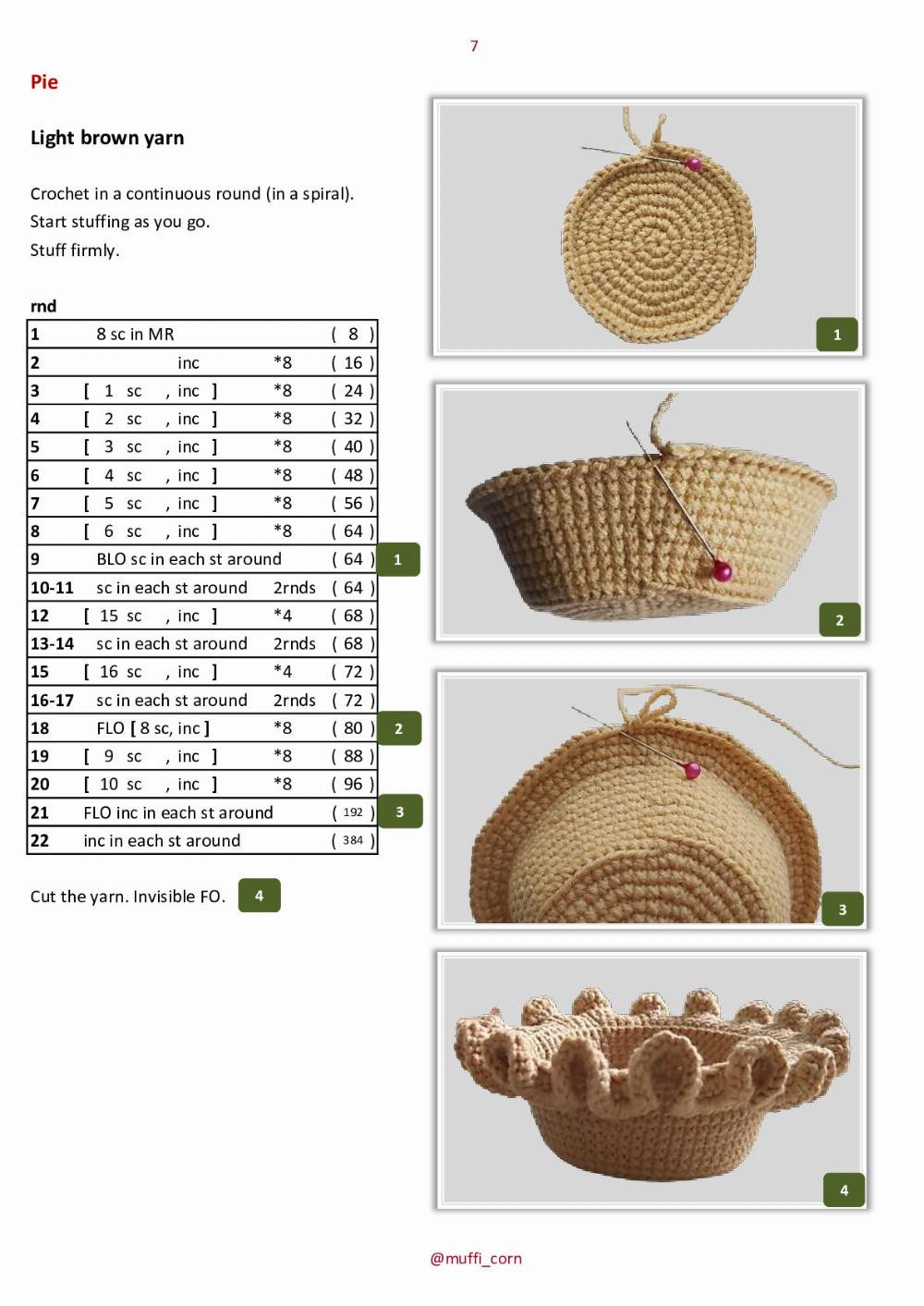 pumpkin pie crochet pattern