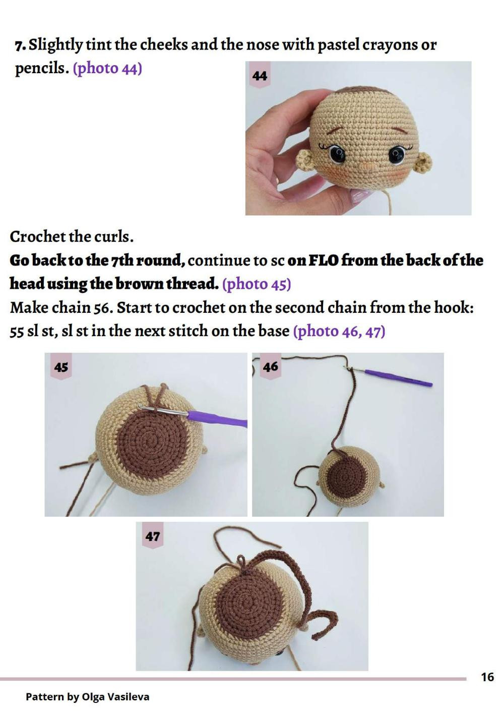 purple doll crochet pattern