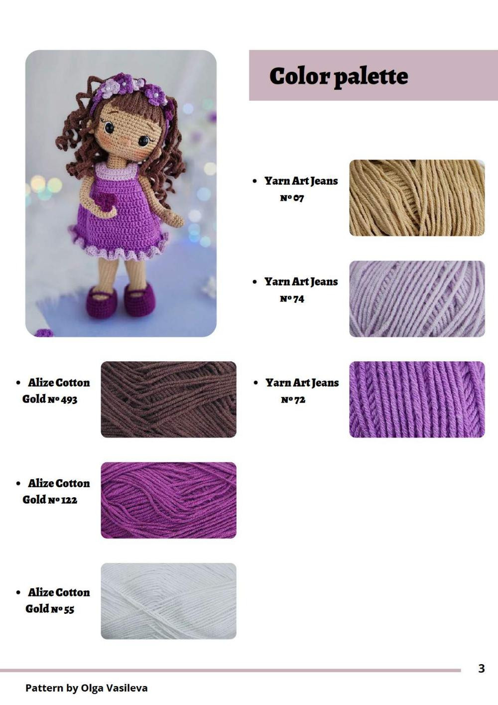 purple doll crochet pattern