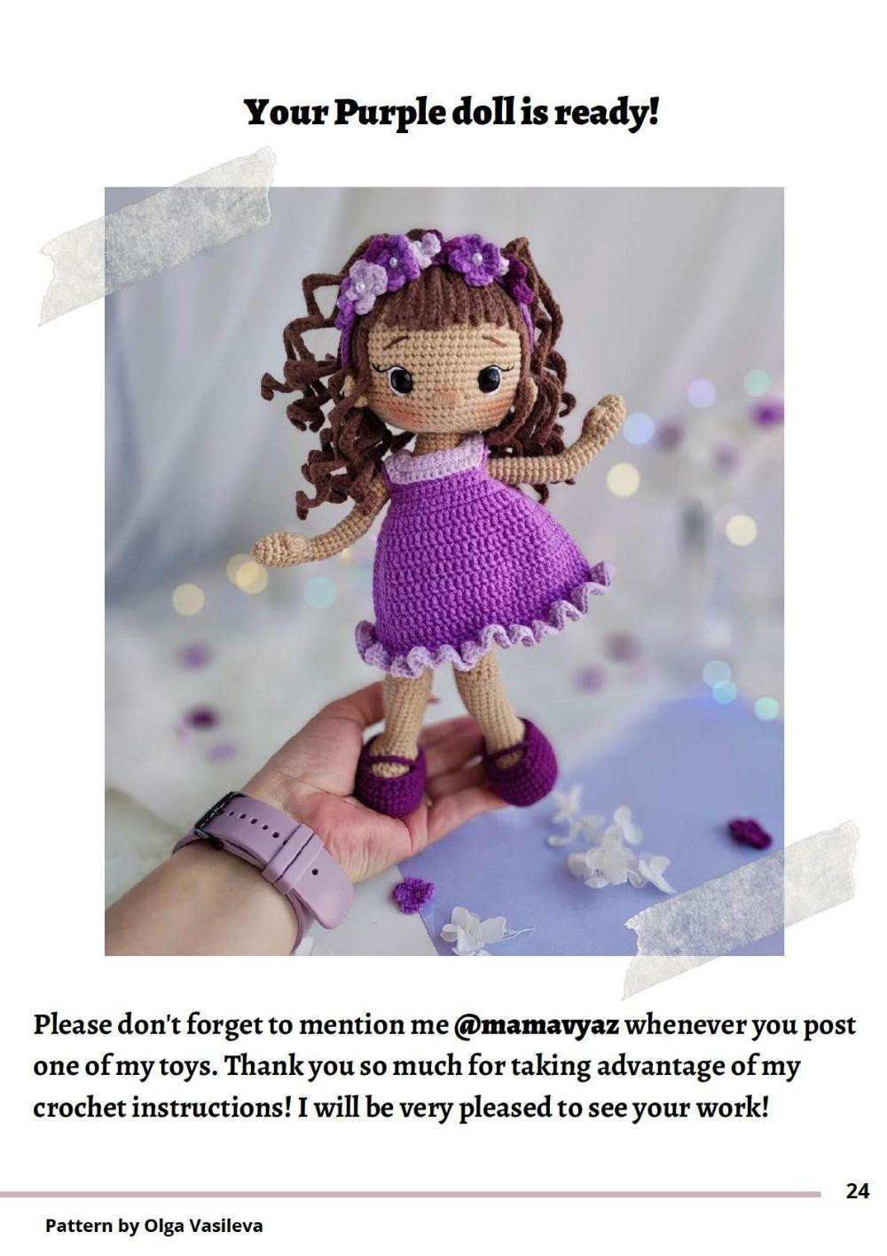 purple doll crochet pattern