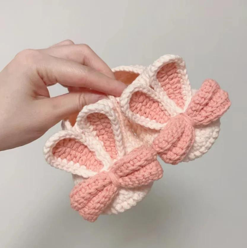 Rabbit ear shoe crochet pattern