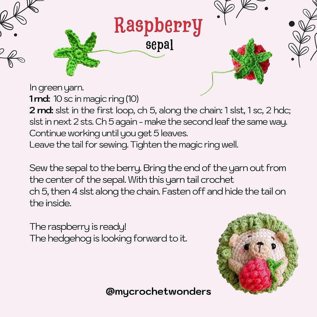 raspberry crochet pattern