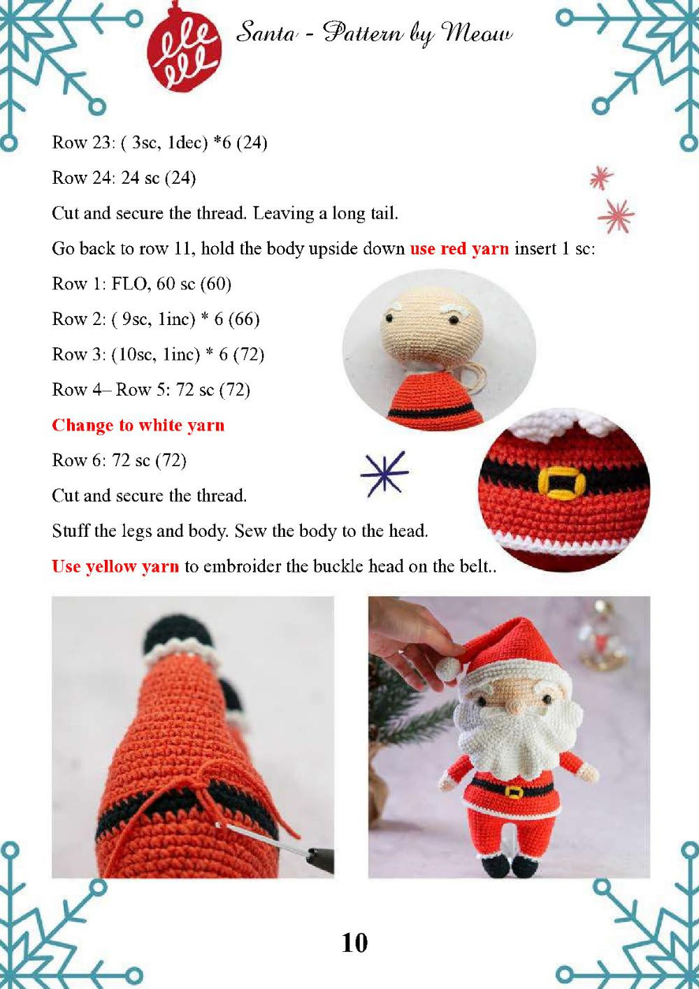 santa crochet pattern