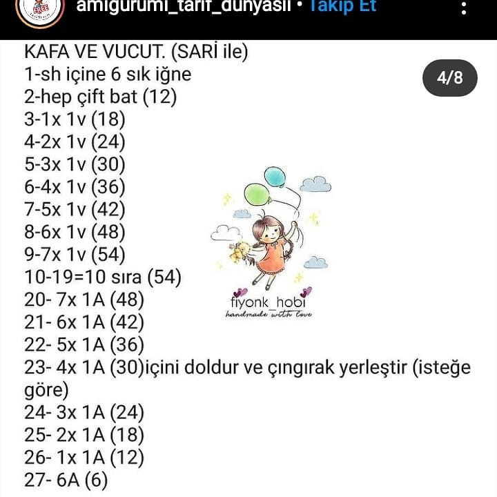 Sarı bir ahtapot tığ işi yapmak ve beyaz bir şapka takmak için tarif.