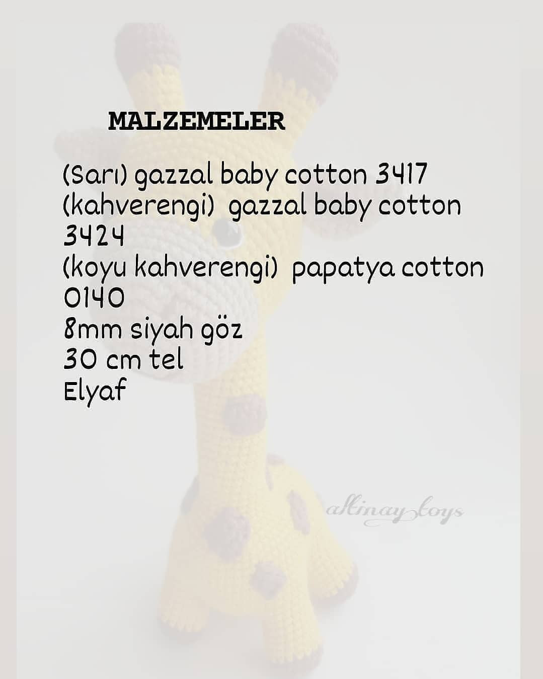 Sarı geyik tığ işi modeli, kahverengi lekeler.