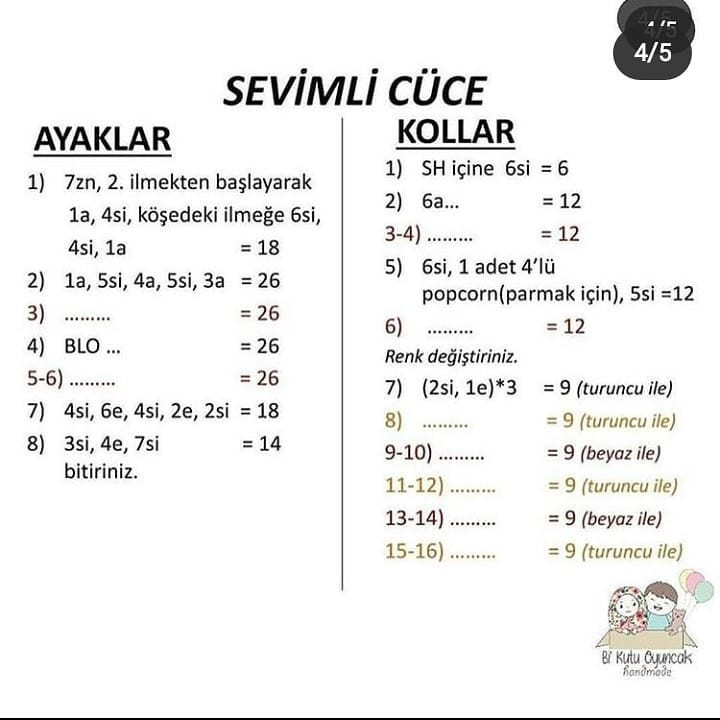 Sevimli cüce tığ işi tarifi