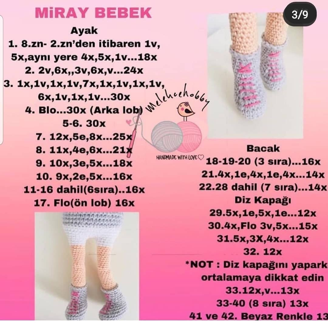 Siyah saçlı ve sarı fiyonklu bebek için tığ işi modeli.gömlek ve etek giymek