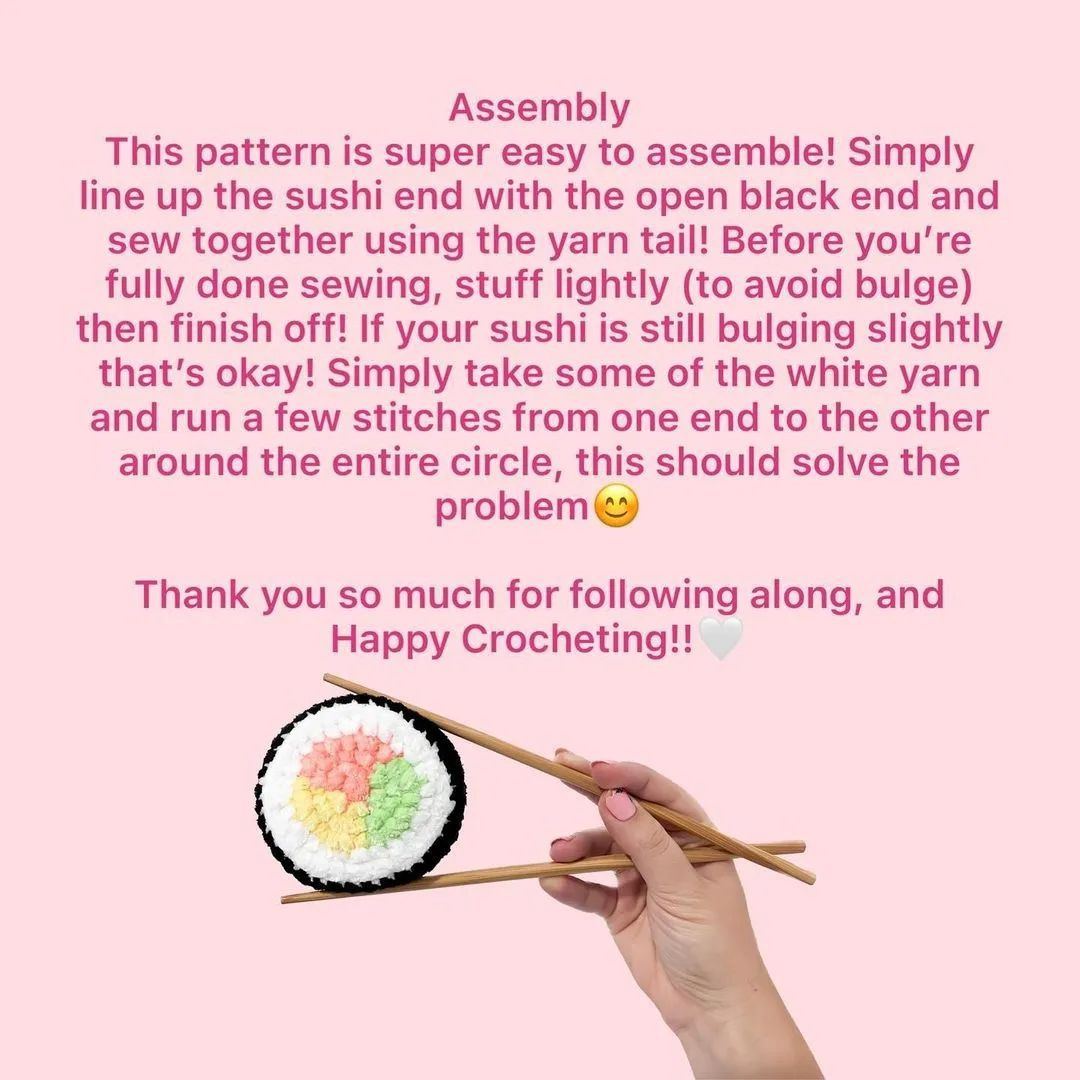 small sushi free crochet pattern